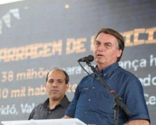 Presidente Jair Bolsonaro esteve em Jucurutu, Rio Grande do Norte, para participar de visita técnica à Barragem de Oiticica. Câmera: Marcos Corrêa/PR