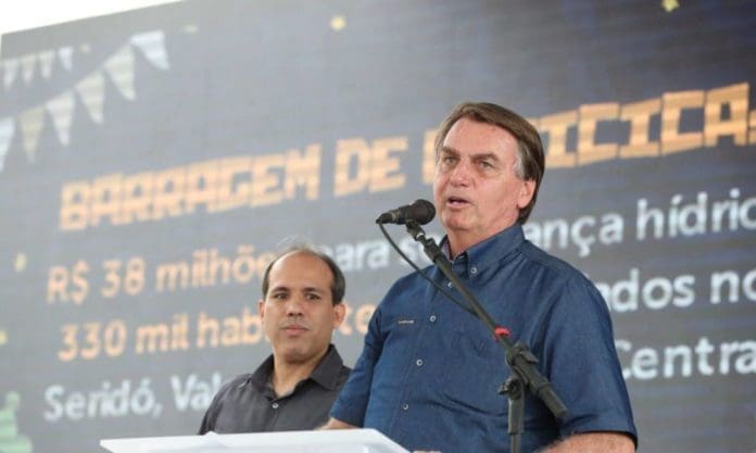 Presidente Jair Bolsonaro esteve em Jucurutu, Rio Grande do Norte, para participar de visita técnica à Barragem de Oiticica. Câmera: Marcos Corrêa/PR